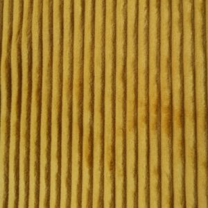 Fleece im Streifenlook in Senfgelb, flach liegende Ware mit senkrechter Rippenstruktur