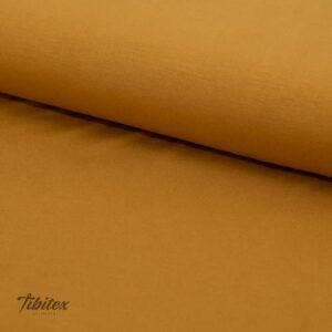 Jersey di bambù tinta unita giallo miele, rotolo di tessuto