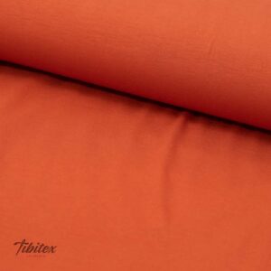Bambusjersey uni rotorange, gerollte Stoffbahn
